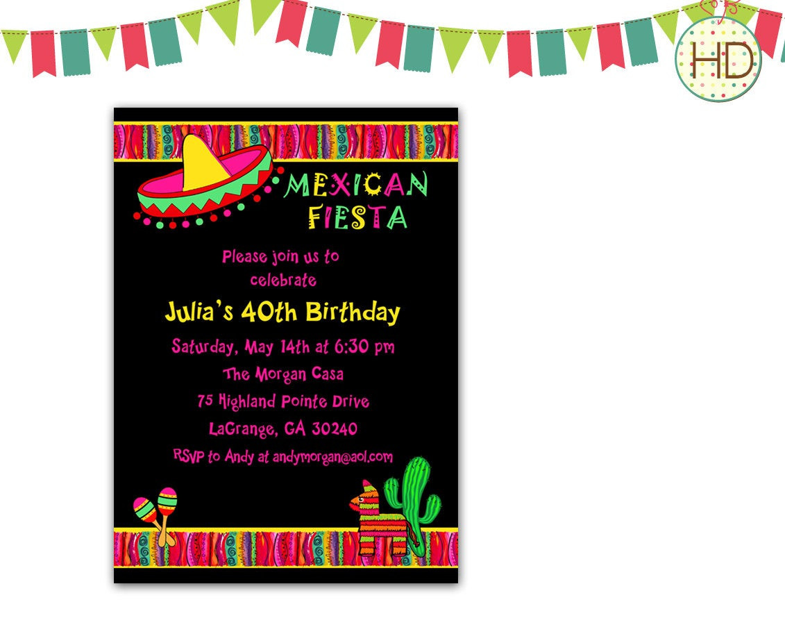 Best ideas about Mexican Birthday Invitations
. Save or Pin Margarita Invitation Mexican Fiesta Adult by HDInvitations Now.