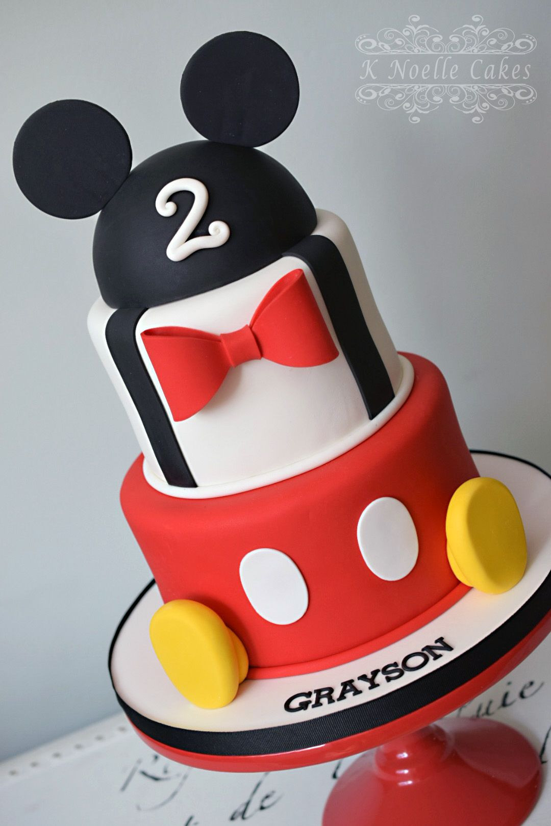 Best ideas about Mickey Birthday Cake
. Save or Pin Mickey Mouse themed cake by K Noelle Cakes Now.