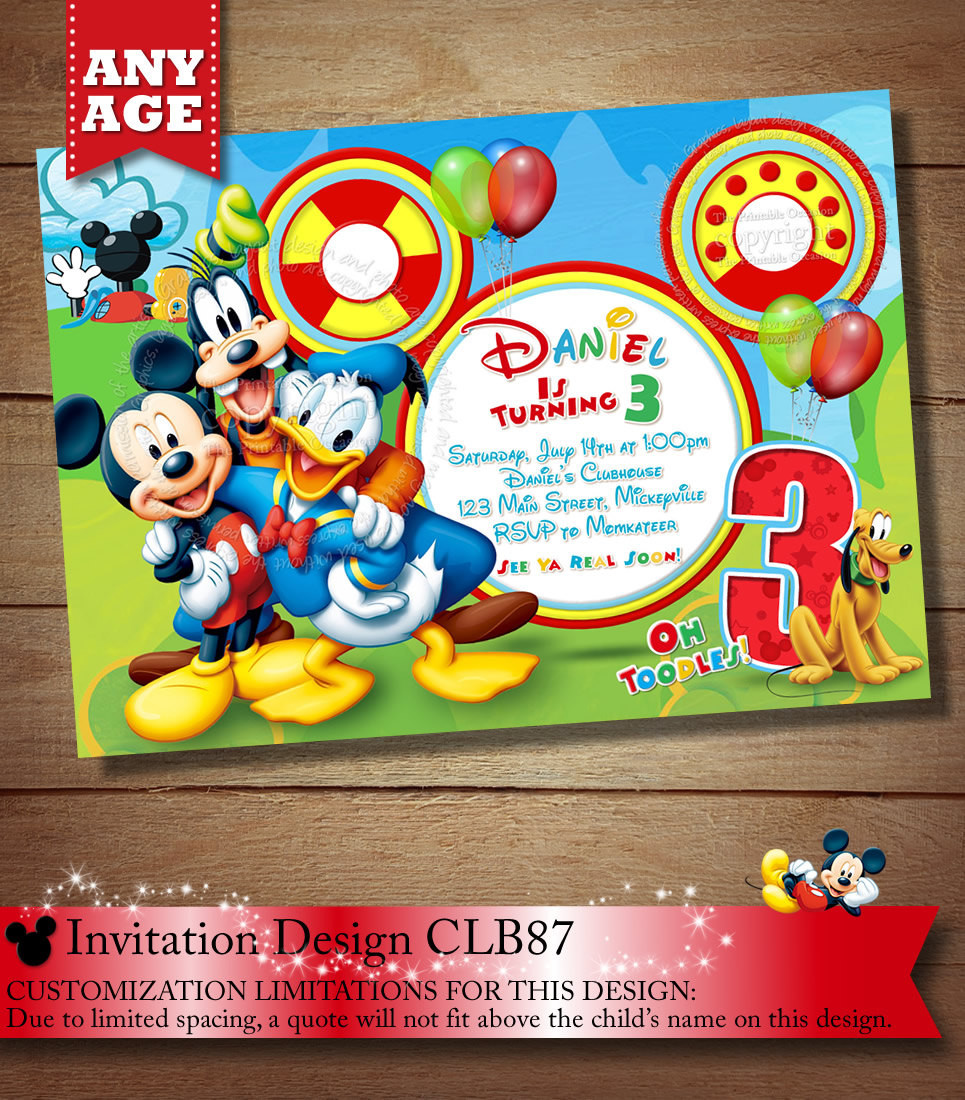 Best ideas about Mickey Birthday Invitations
. Save or Pin Mickey Mouse ClubHouse Invitation Mickey Invitation Mickey Now.