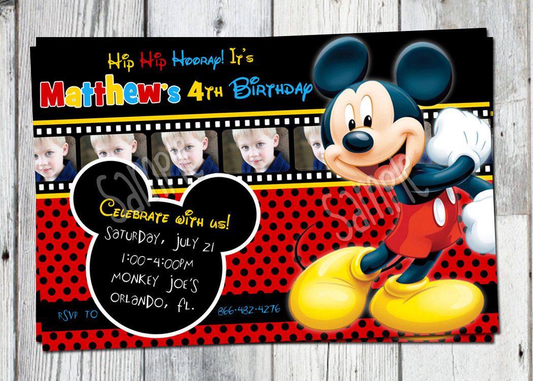 Best ideas about Mickey Birthday Invitations
. Save or Pin Mickey Mouse Birthday Invitation Printable Boys Personalized Now.