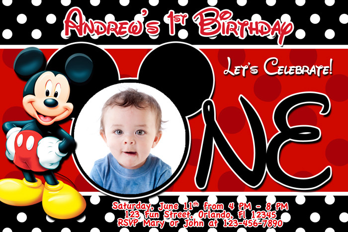 Best ideas about Mickey Mouse 1st Birthday Invitations
. Save or Pin FREE Printable Mickey Mouse 1st Birthday Invitations Now.