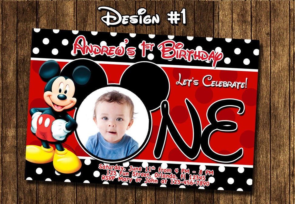 Best ideas about Mickey Mouse 1st Birthday Invitations
. Save or Pin Mickey Mouse Baby First Birthday Party Invitations Now.