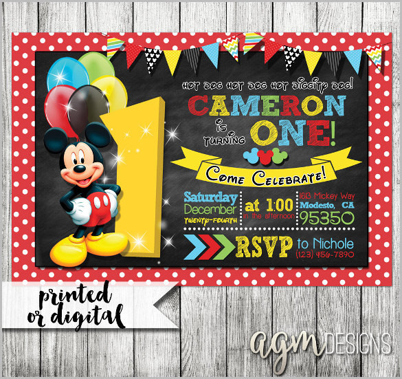 Best ideas about Mickey Mouse 1st Birthday Invitations
. Save or Pin Mickey Mouse Invitation Templates – 29 Free PSD Vector Now.