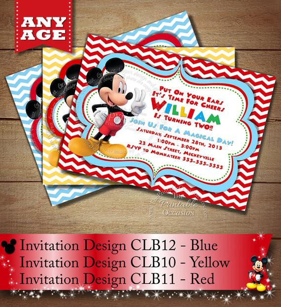 Best ideas about Mickey Mouse 2nd Birthday Invitations
. Save or Pin HUGE SELECTION Mickey Mouse Birthday Invitation Babys Now.