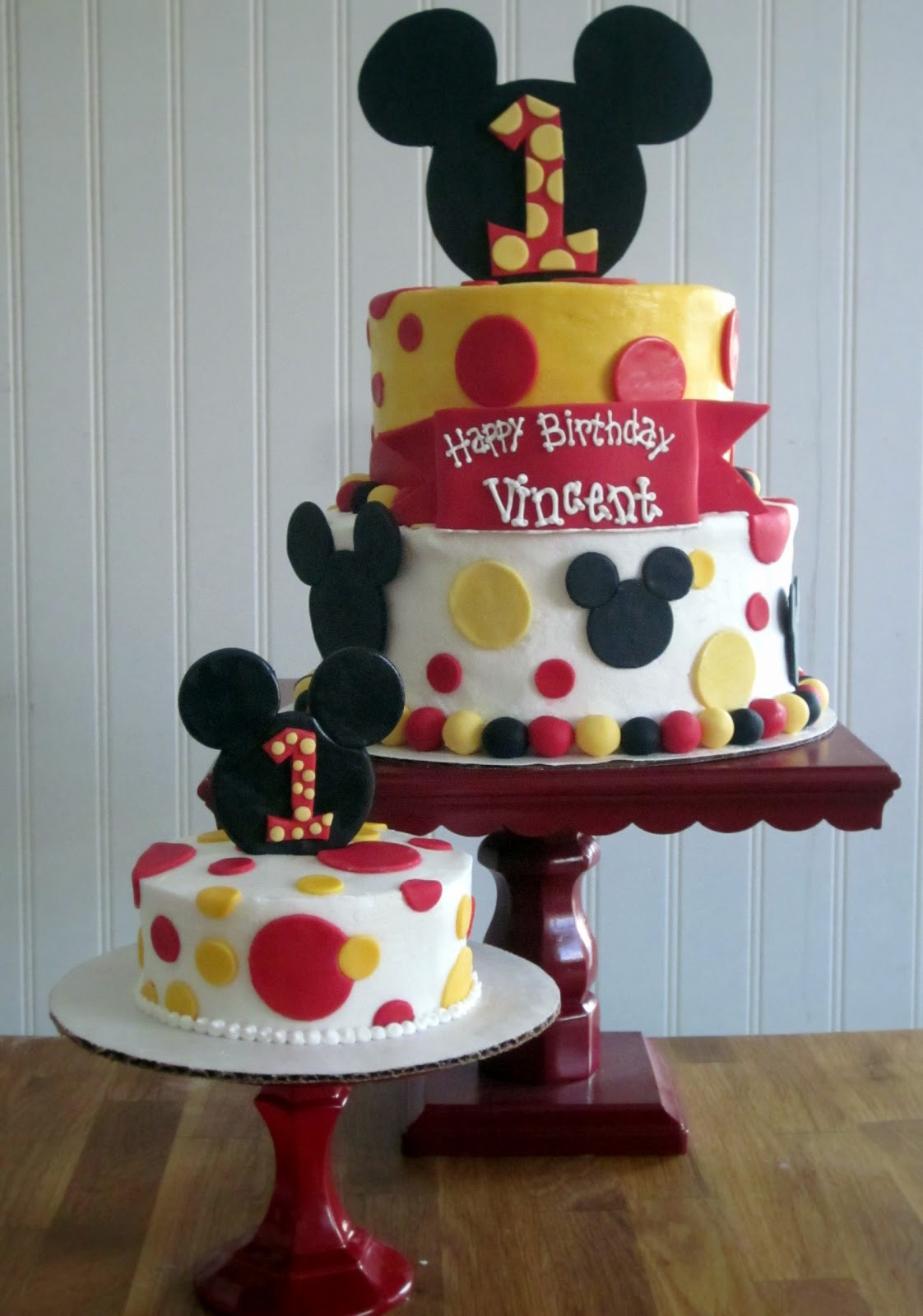 Best ideas about Mickey Mouse Birthday Cake
. Save or Pin Darlin Designs Mickey Mouse First Birthday Cake and Now.