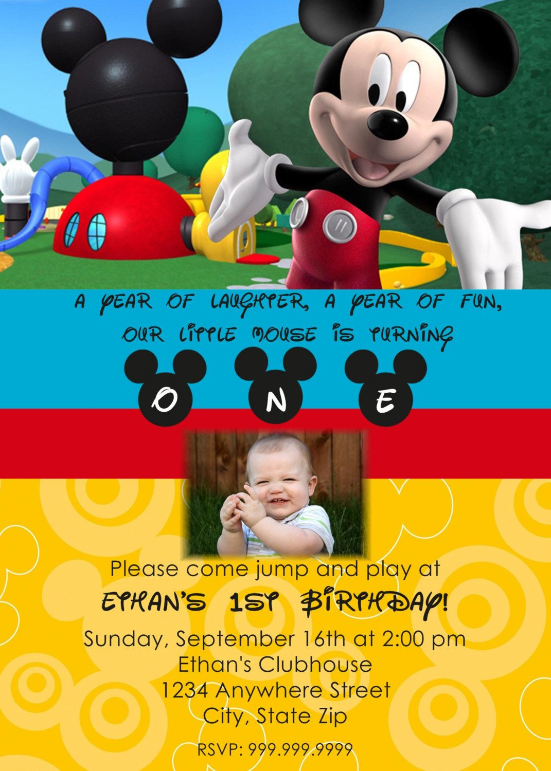 Best ideas about Mickey Mouse Clubhouse 1st Birthday Invitations
. Save or Pin Mickey Mouse Clubhouse Printable Invitations Template Now.