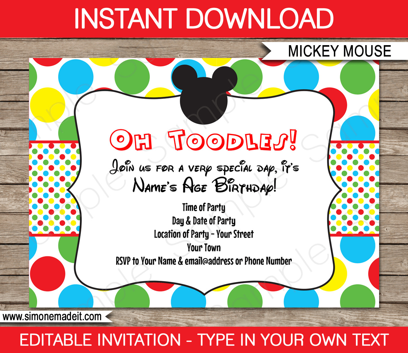 Best ideas about Mickey Mouse Photo Birthday Invitations
. Save or Pin Mickey Mouse Party Invitations Template Now.