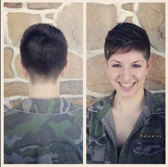 Best ideas about Military Hairstyles For Females
. Save or Pin military inspired shearing Pixie cut Now.