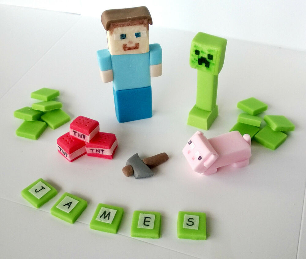 Best ideas about Minecraft Birthday Cake Topper
. Save or Pin minecraft cake toppers edible decoration personalised Now.