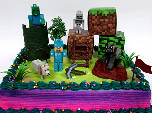 Best ideas about Minecraft Birthday Cake Topper
. Save or Pin MINECRAFT 14 Piece Birthday CAKE Topper Set Featuring Now.