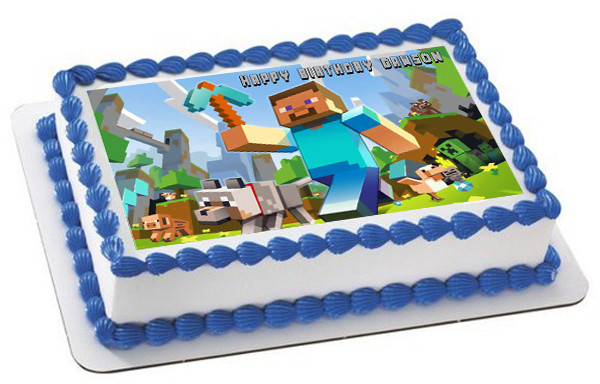Best ideas about Minecraft Birthday Cake Topper
. Save or Pin MINECRAFT Characters 1 Edible Birthday Cake Topper Now.