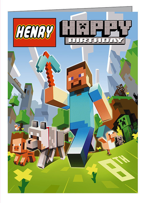 Best ideas about Minecraft Birthday Card
. Save or Pin Lego Minecraft Personalised Birthday Card A5 Folksy Now.