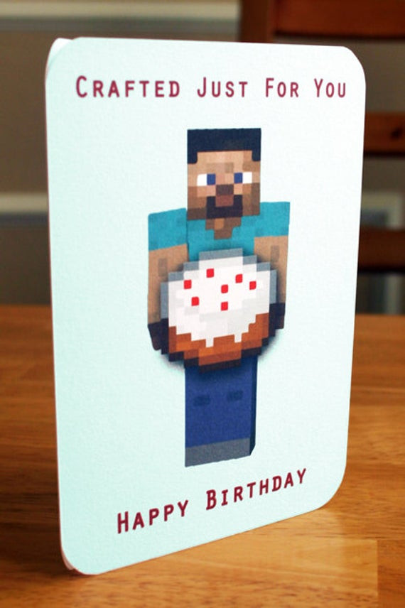 Best ideas about Minecraft Birthday Card
. Save or Pin Unavailable Listing on Etsy Now.