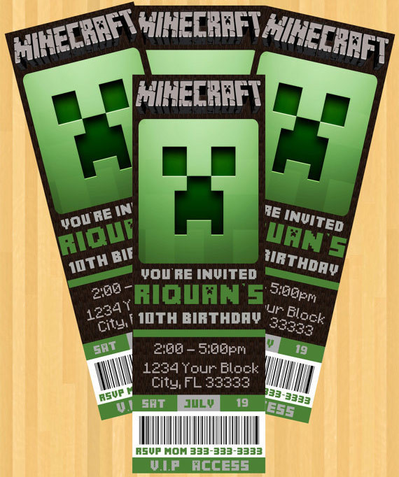 Best ideas about Minecraft Birthday Invitations
. Save or Pin The Best Minecraft Party Ideas For The Ultimate Minecraft Now.