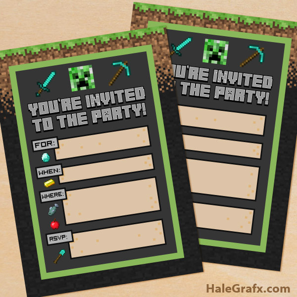Best ideas about Minecraft Birthday Invitations
. Save or Pin FREE Printable Minecraft Birthday party Invitation Now.
