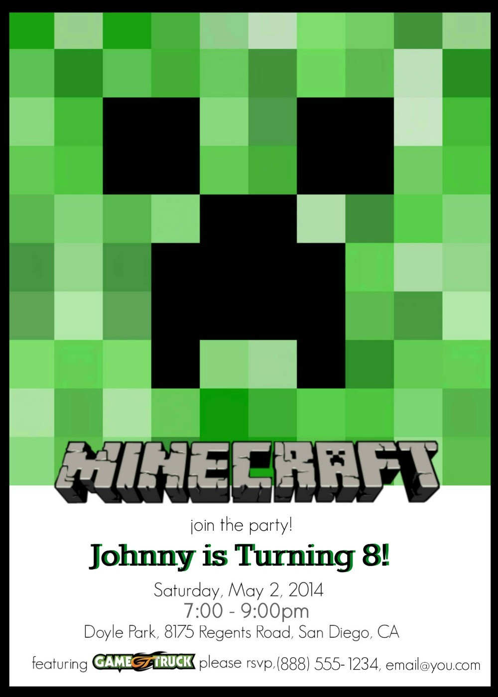 Best ideas about Minecraft Birthday Invitations
. Save or Pin Make Your Own Custom Printable Minecraft Party Invitations Now.