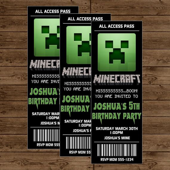 Best ideas about Minecraft Birthday Invitations
. Save or Pin Minecraft Ticket Invitation Minecraft Birthday Party Now.