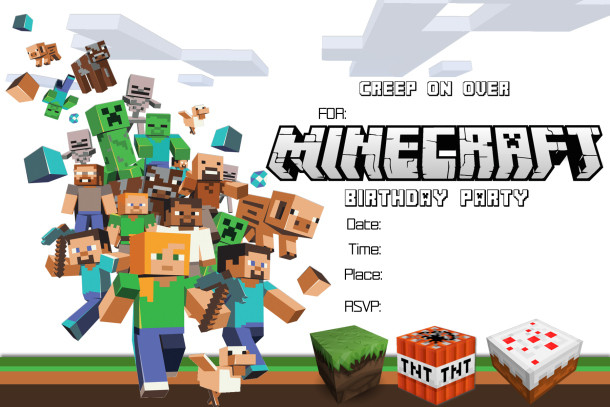 Best ideas about Minecraft Birthday Invitations
. Save or Pin 41 Printable Birthday Party Cards & Invitations for Kids Now.