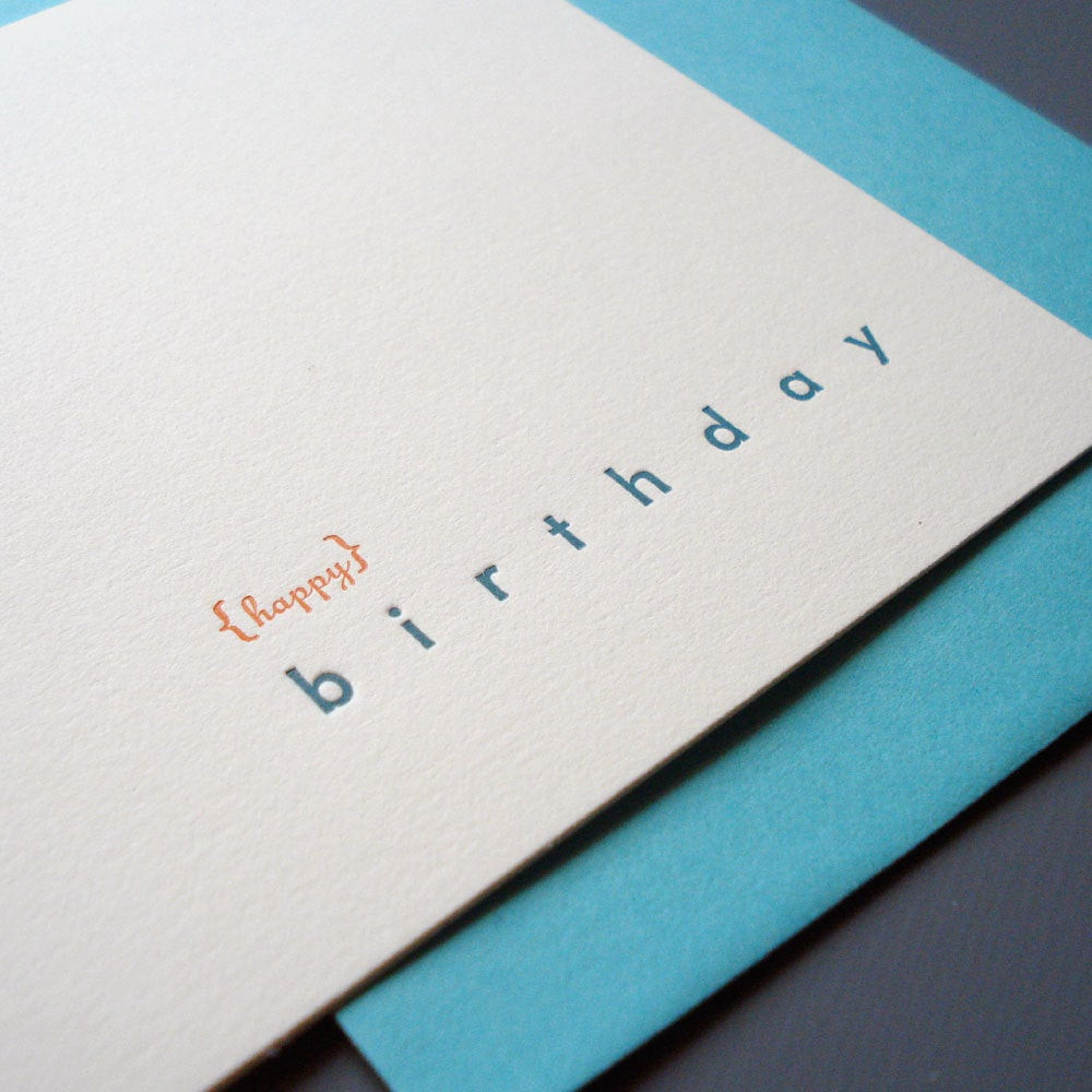Best ideas about Minimalist Birthday Card
. Save or Pin Minimalist Happy Birthday Letterpress Card Now.