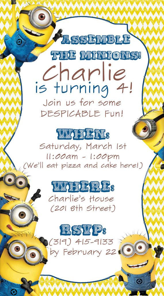 Best ideas about Minions Birthday Invitations
. Save or Pin 25 best ideas about Minion invitation on Pinterest Now.