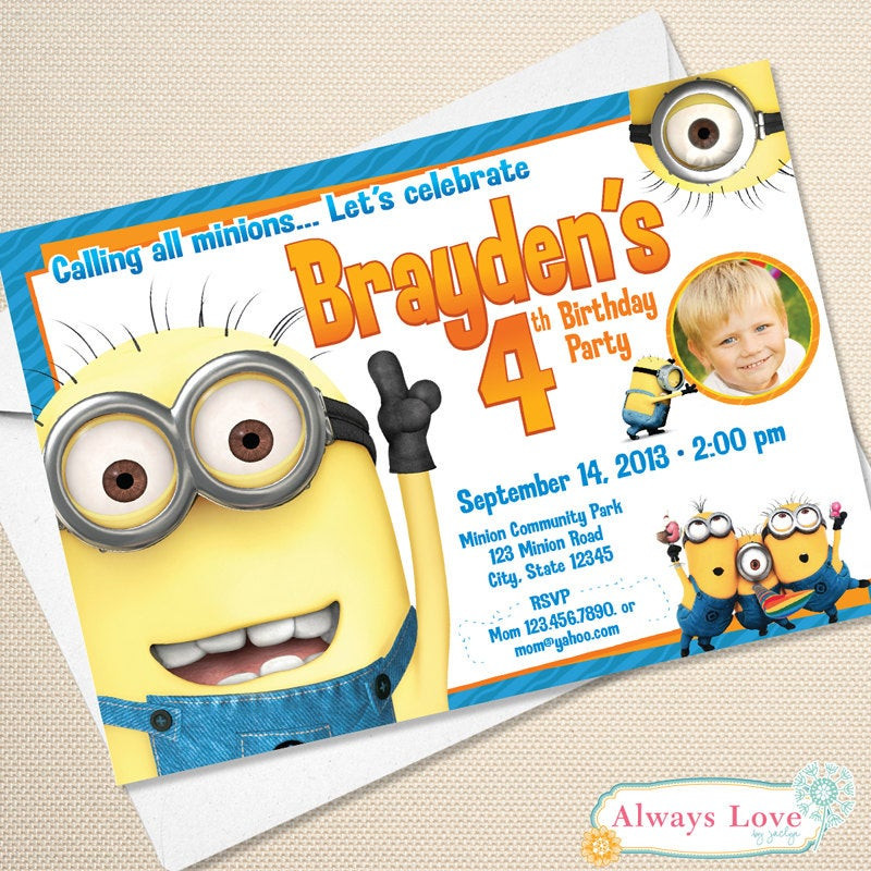 Best ideas about Minions Birthday Invitations
. Save or Pin Printable Minion Birthday Invitation Digital File Now.