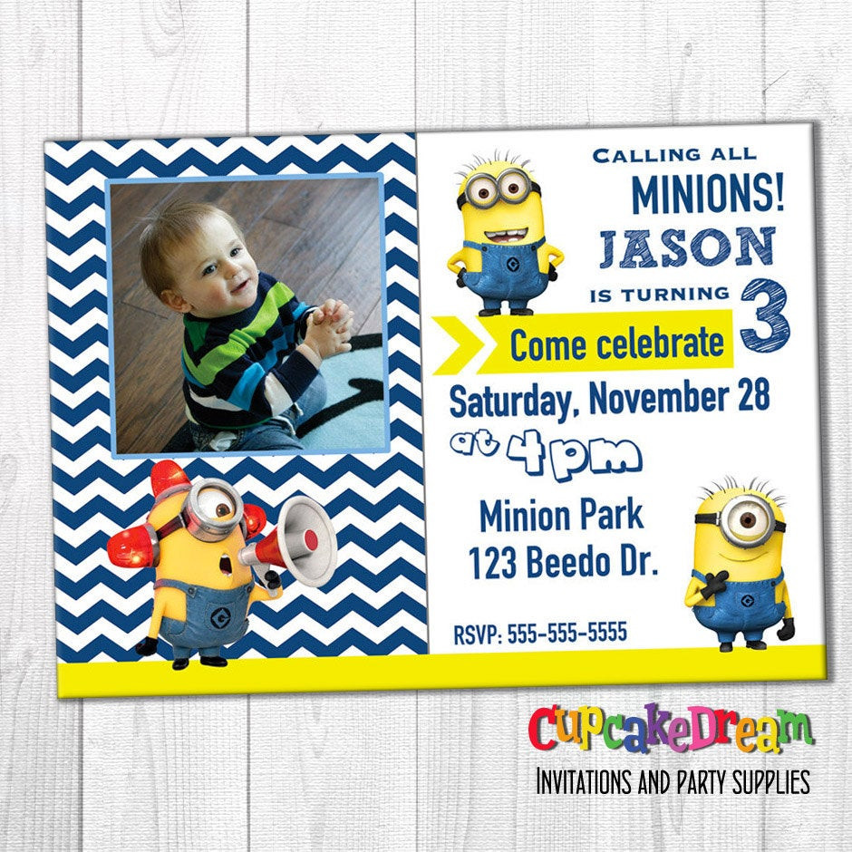 Best ideas about Minions Birthday Party Invitations
. Save or Pin Minion Invitation Despicable Me Birthday Now.