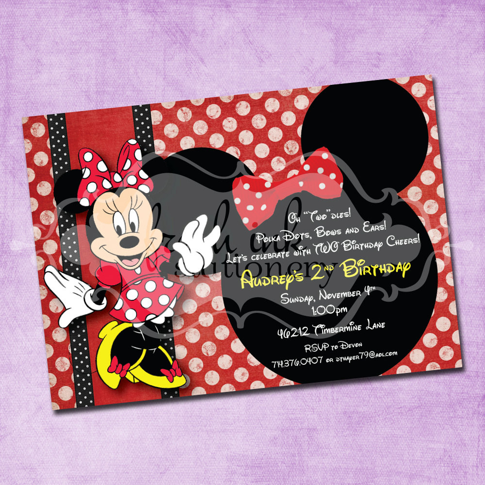 Best ideas about Minnie Birthday Invitations
. Save or Pin Red Polka Dot Minnie Mouse Birthday Invitation Now.