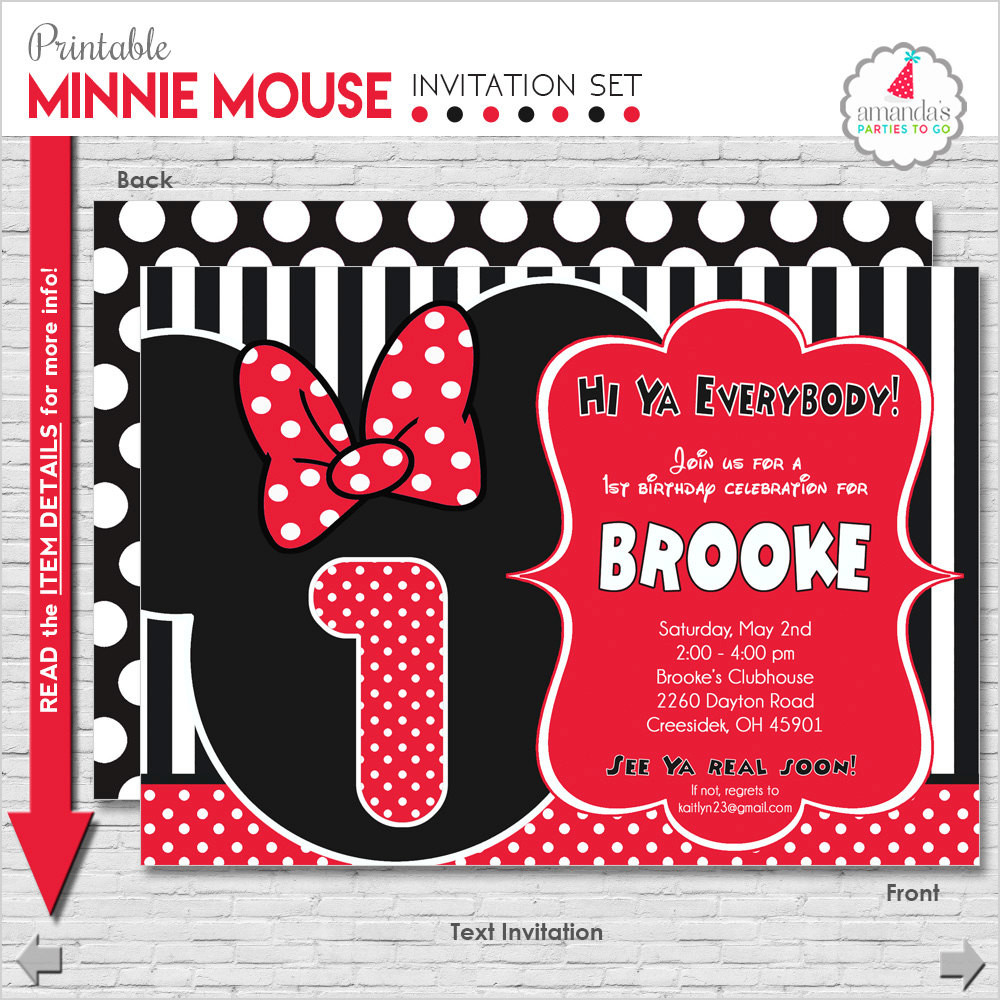 Best ideas about Minnie Birthday Invitations
. Save or Pin Minnie Mouse Invitation Minnie Mouse Birthday Invitation Now.