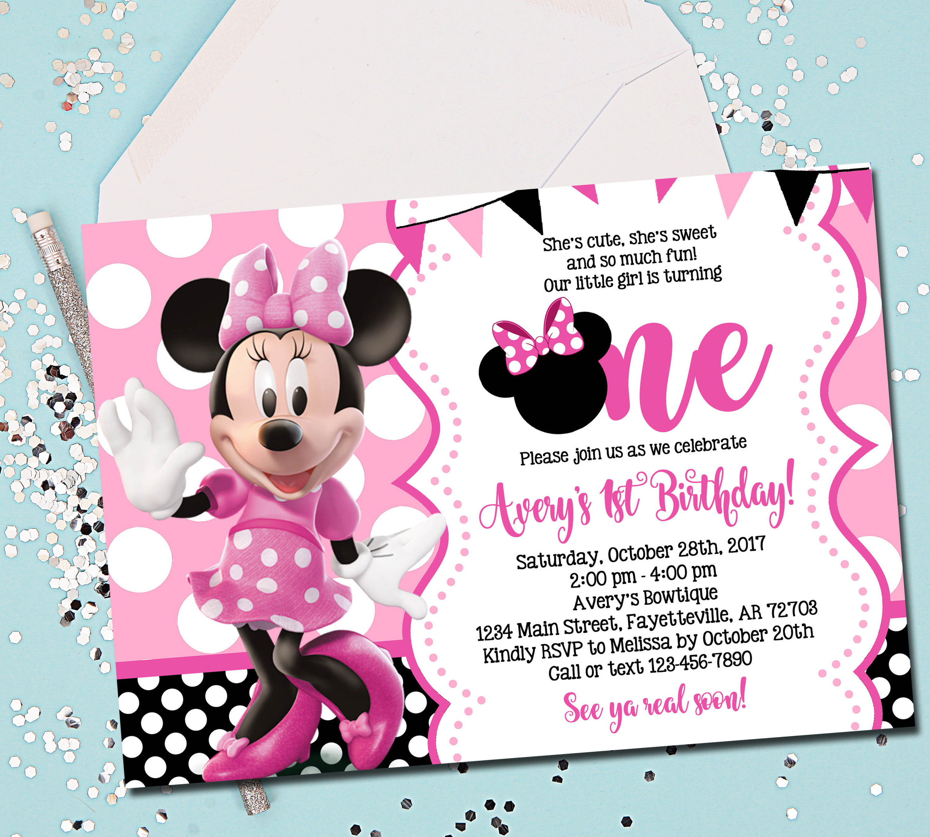 Best ideas about Minnie Birthday Invitations
. Save or Pin MINNIE MOUSE INVITATION Minnie Mouse Birthday Invitation Now.