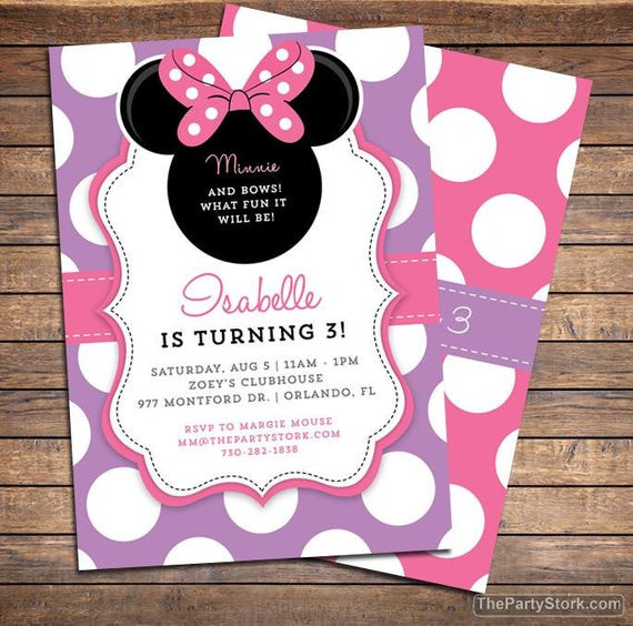 Best ideas about Minnie Birthday Invitations
. Save or Pin Birthday Invitations for Girls Minnie Bowtique Invitation Now.