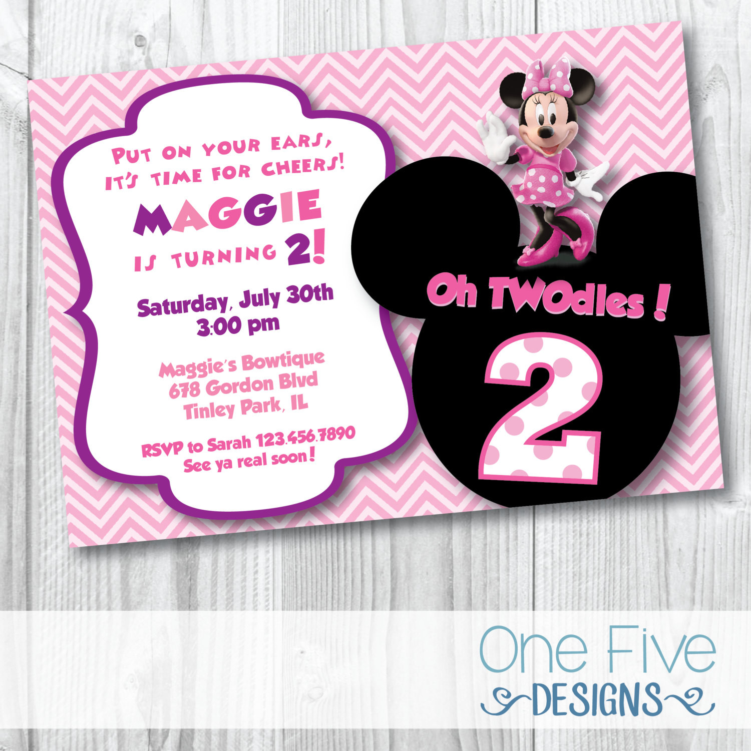 Best ideas about Minnie Birthday Invitations
. Save or Pin Minnie Mouse Oh TWOdles Birthday Party Invitation Now.