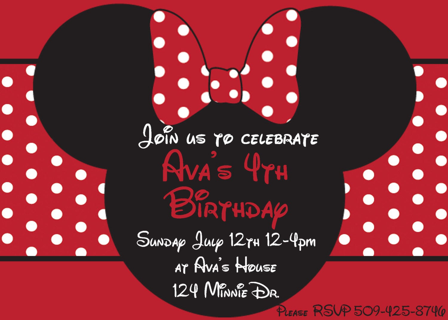 Best ideas about Minnie Birthday Invitations
. Save or Pin DIY Minnie Mouse Red PRINTABLE Birthday party by Now.