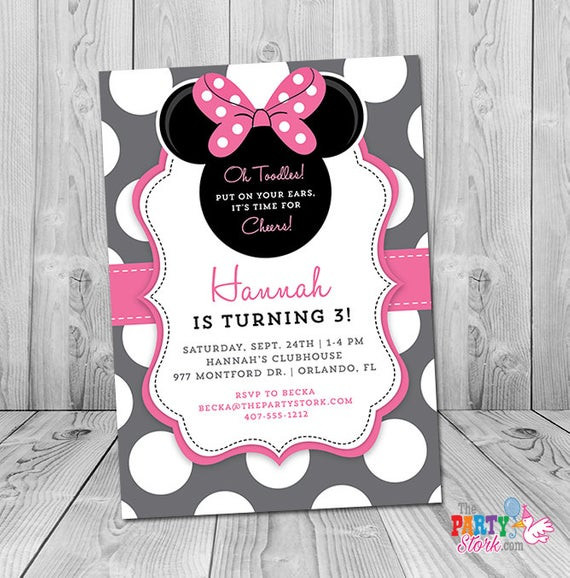 Best ideas about Minnie Mouse Birthday Invitations
. Save or Pin Minnie Mouse 3rd Birthday Invitation Minnie Mouse Birthday Now.