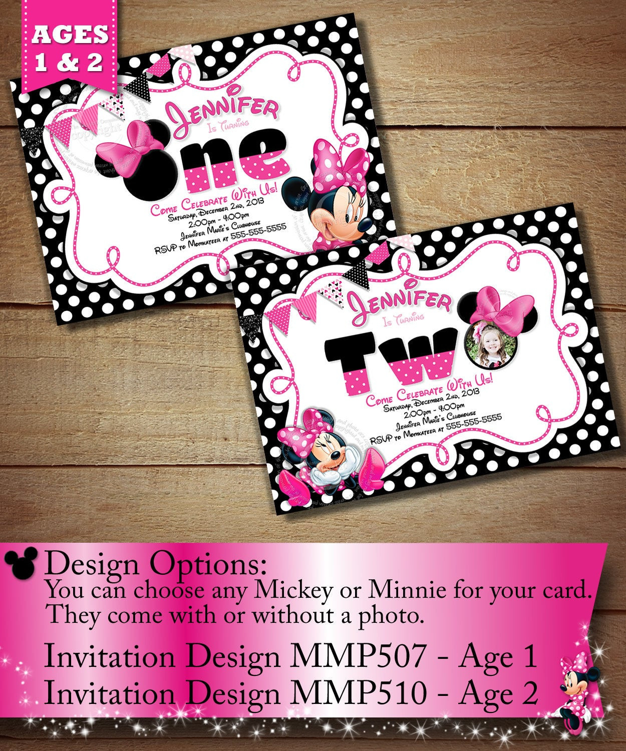 Best ideas about Minnie Mouse Birthday Invitations
. Save or Pin Minnie Mouse First Birthday Invitation Minnie Mouse Second Now.