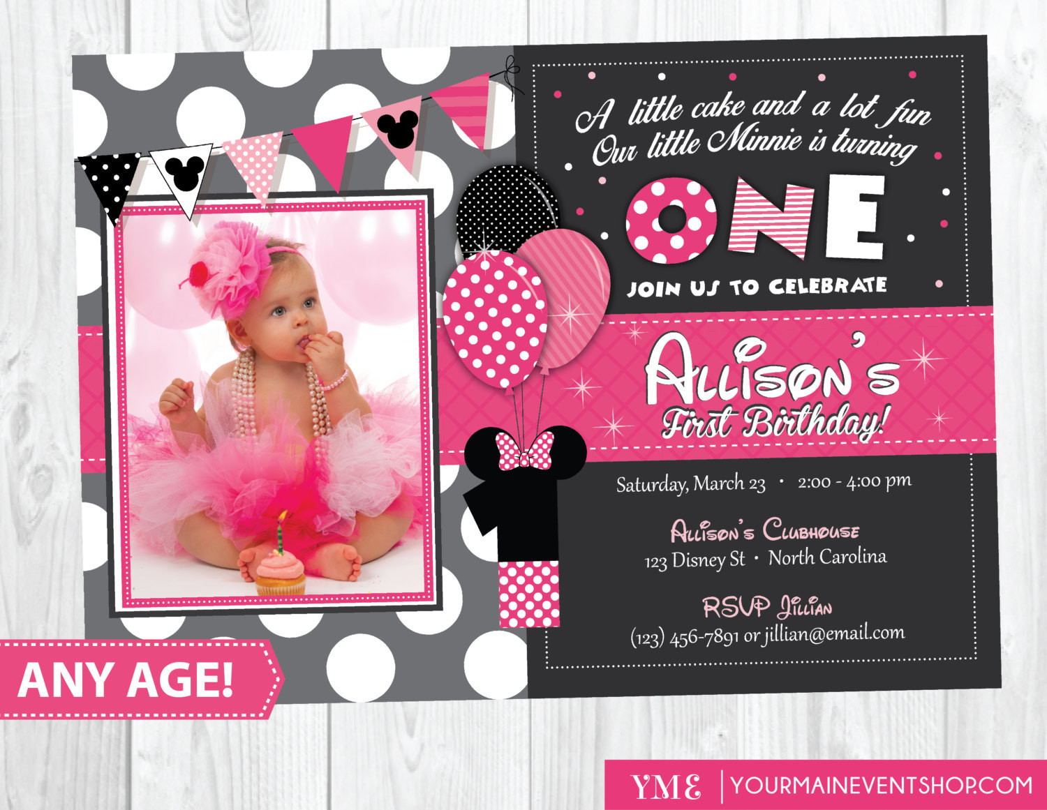 Best ideas about Minnie Mouse Birthday Invitations Personalized
. Save or Pin Minnie Mouse Birthday Invitation Minnie Mouse Inspired Now.