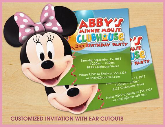 Best ideas about Minnie Mouse Birthday Invitations Personalized
. Save or Pin Minnie Mouse Clubhouse Birthday Invitations CUSTOM Now.