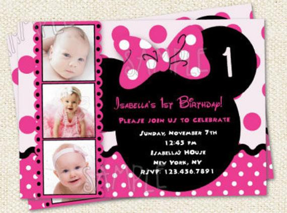 Best ideas about Minnie Mouse Birthday Invitations Personalized
. Save or Pin Minnie Mouse Inspired Custom Birthday Party Invitations Now.