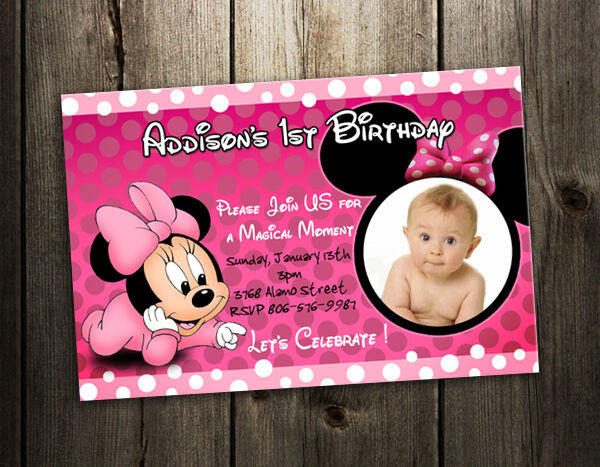 Best ideas about Minnie Mouse Birthday Invitations Personalized
. Save or Pin 8 designs MINNIE MOUSE BIRTHDAY PARTY INVITATION baby Now.