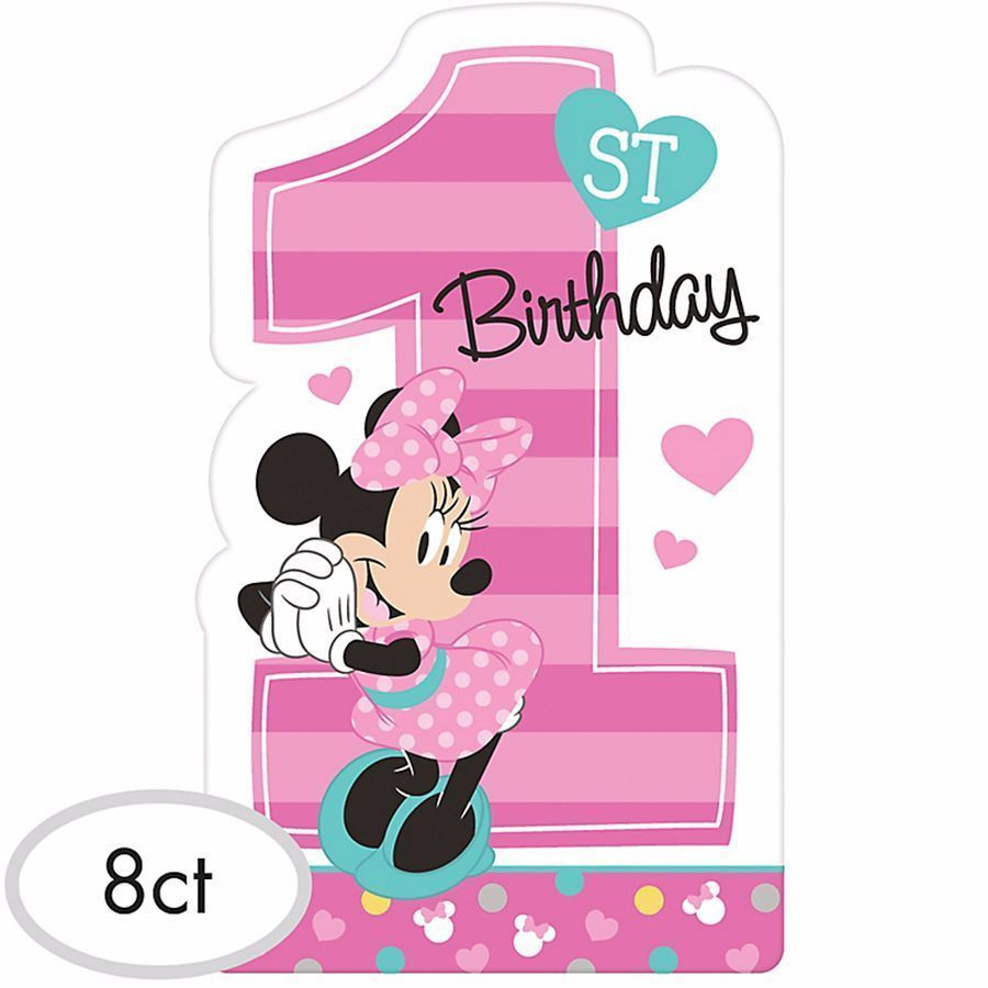 Best ideas about Minnie Mouse First Birthday Decorations
. Save or Pin Baby Minnie Mouse First 1st Birthday Invitations Birthday Now.
