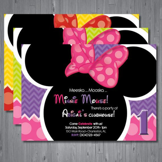 Best ideas about Minnie Mouse First Birthday Invitations
. Save or Pin Minnie mouse Birthday Invitation first birthday by Now.