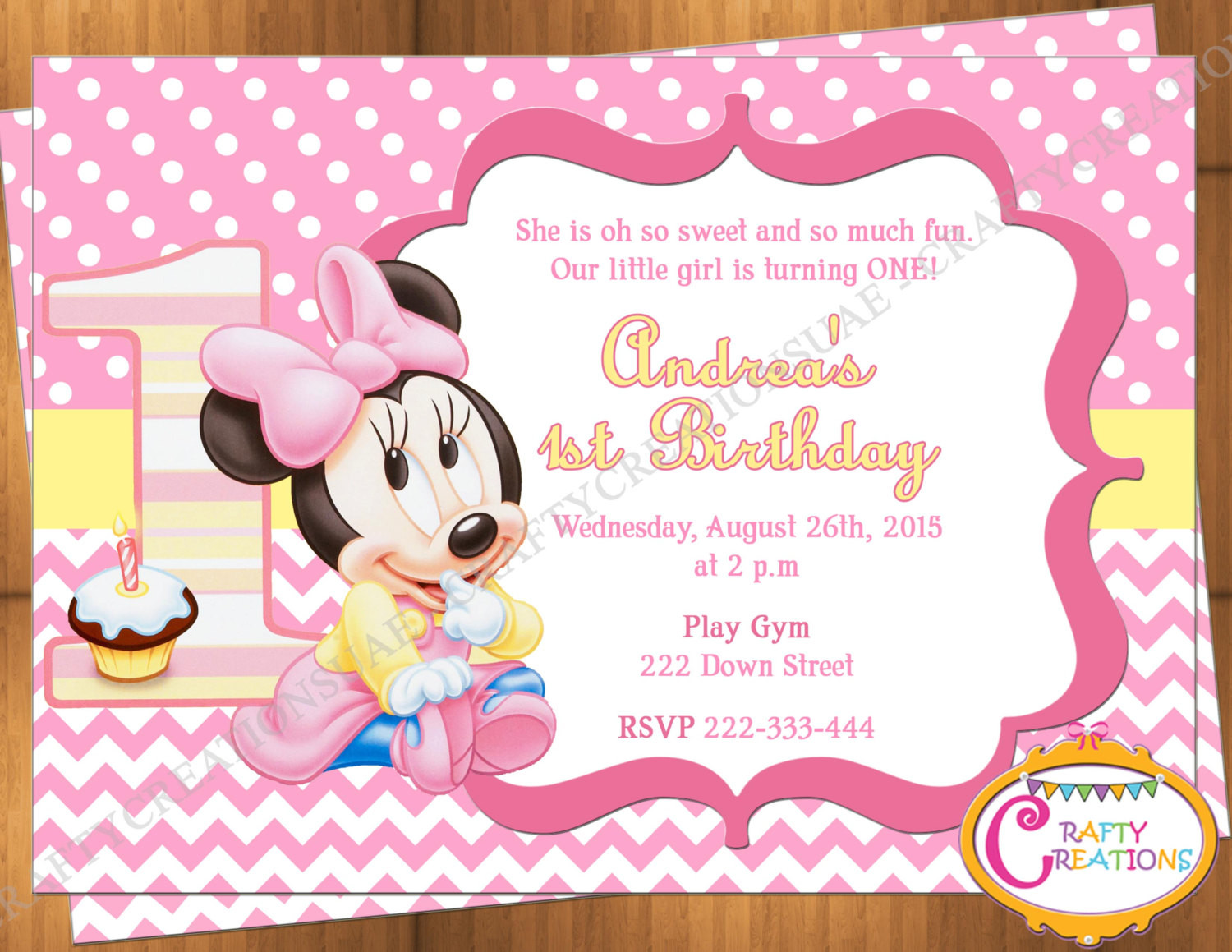 Best ideas about Minnie Mouse First Birthday Invitations
. Save or Pin Baby Minnie Mouse First Birthday Invitation Minnie Mouse 1st Now.