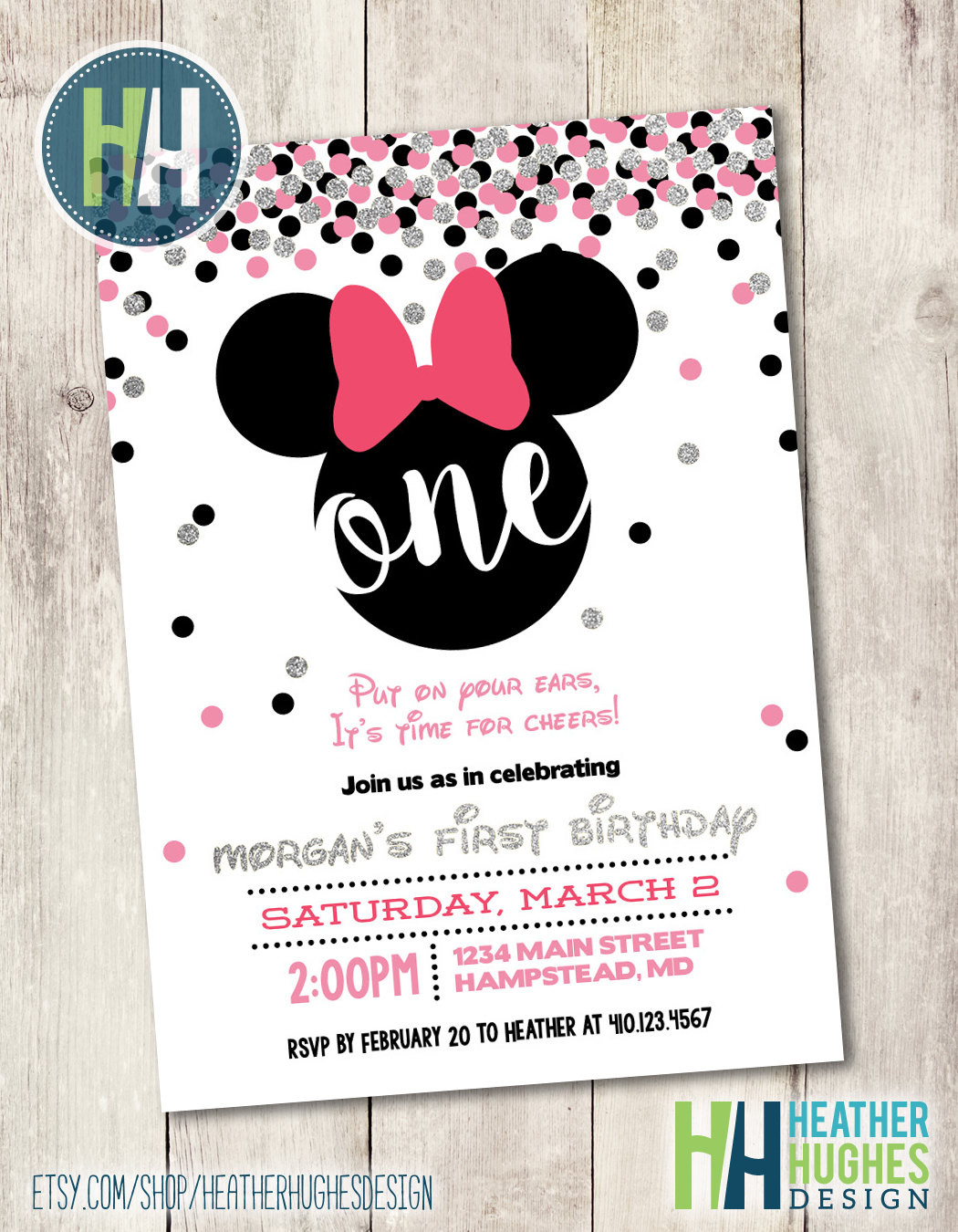 Best ideas about Minnie Mouse First Birthday Invitations
. Save or Pin minnie mouse first birthday invite girl 1st by Now.