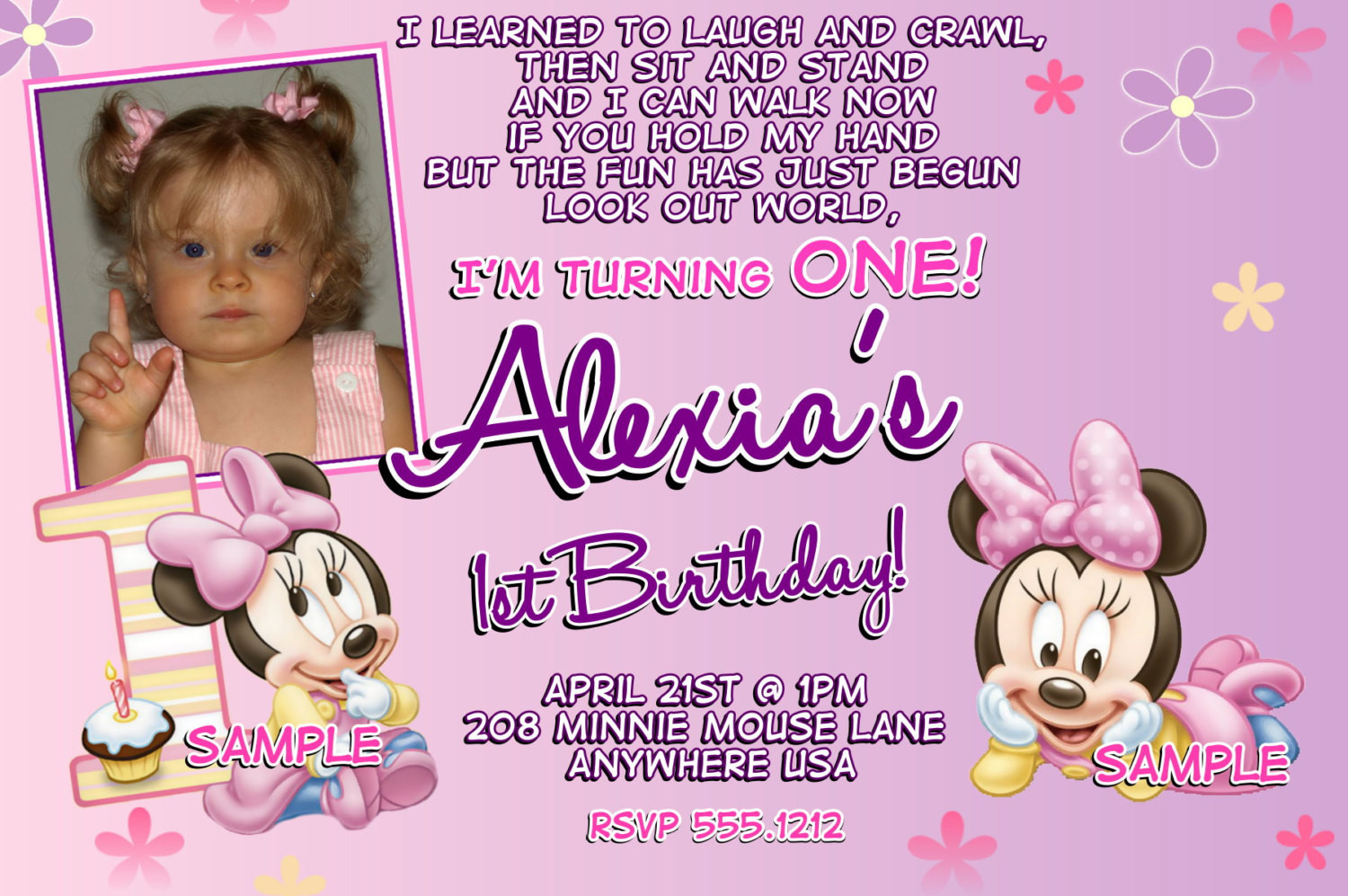 Best ideas about Minnie Mouse First Birthday Invitations
. Save or Pin Minnie Mouse 1st Birthday Invitations Printable Digital File Now.