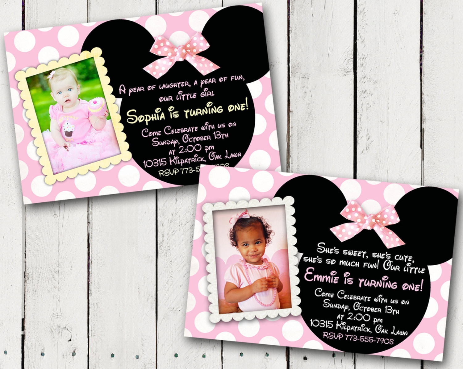 Best ideas about Minnie Mouse First Birthday Invitations
. Save or Pin Baby Minnie Mouse 1st Birthday Party Invitations Now.