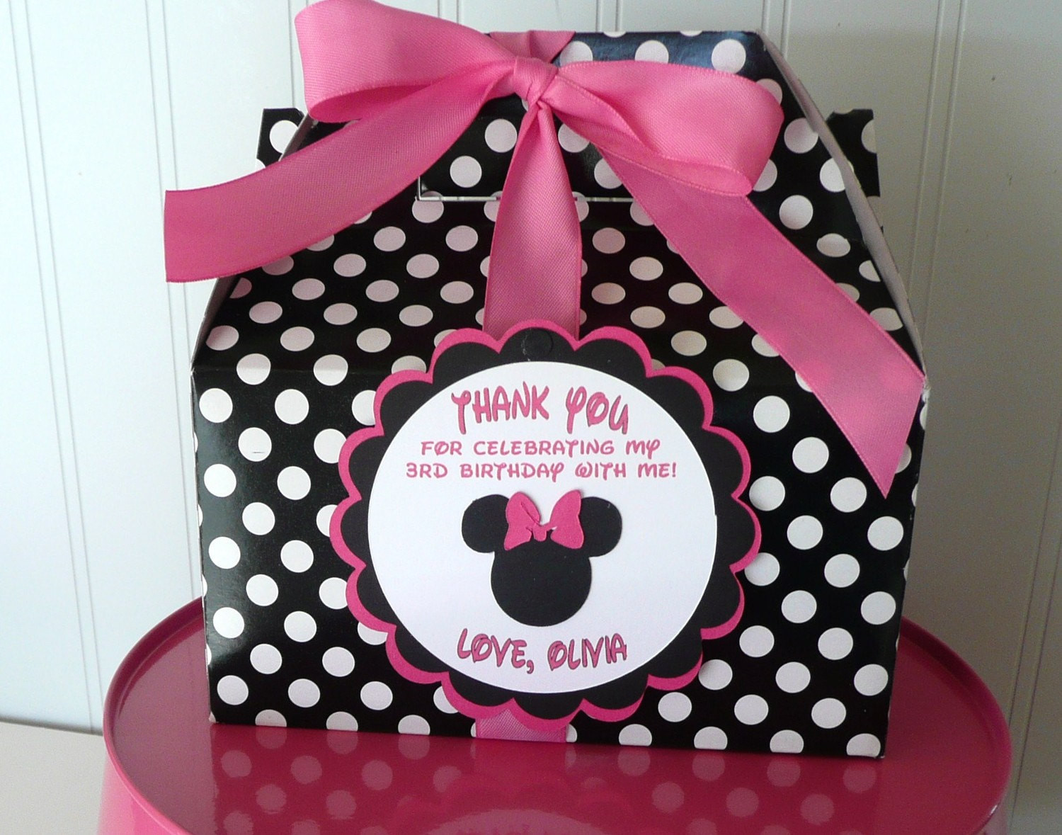 Best ideas about Minnie Mouse Gift Ideas
. Save or Pin Minnie Mouse Pink & Black Birthday Favor by Now.