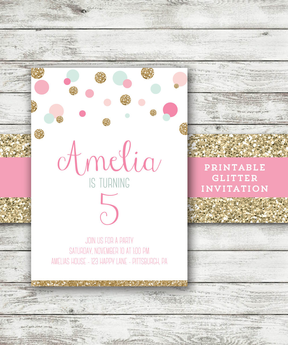 Best ideas about Minted Birthday Invitations
. Save or Pin Mint Gold Pink Invitation Polka Dot Girl Birthday Invitation Now.