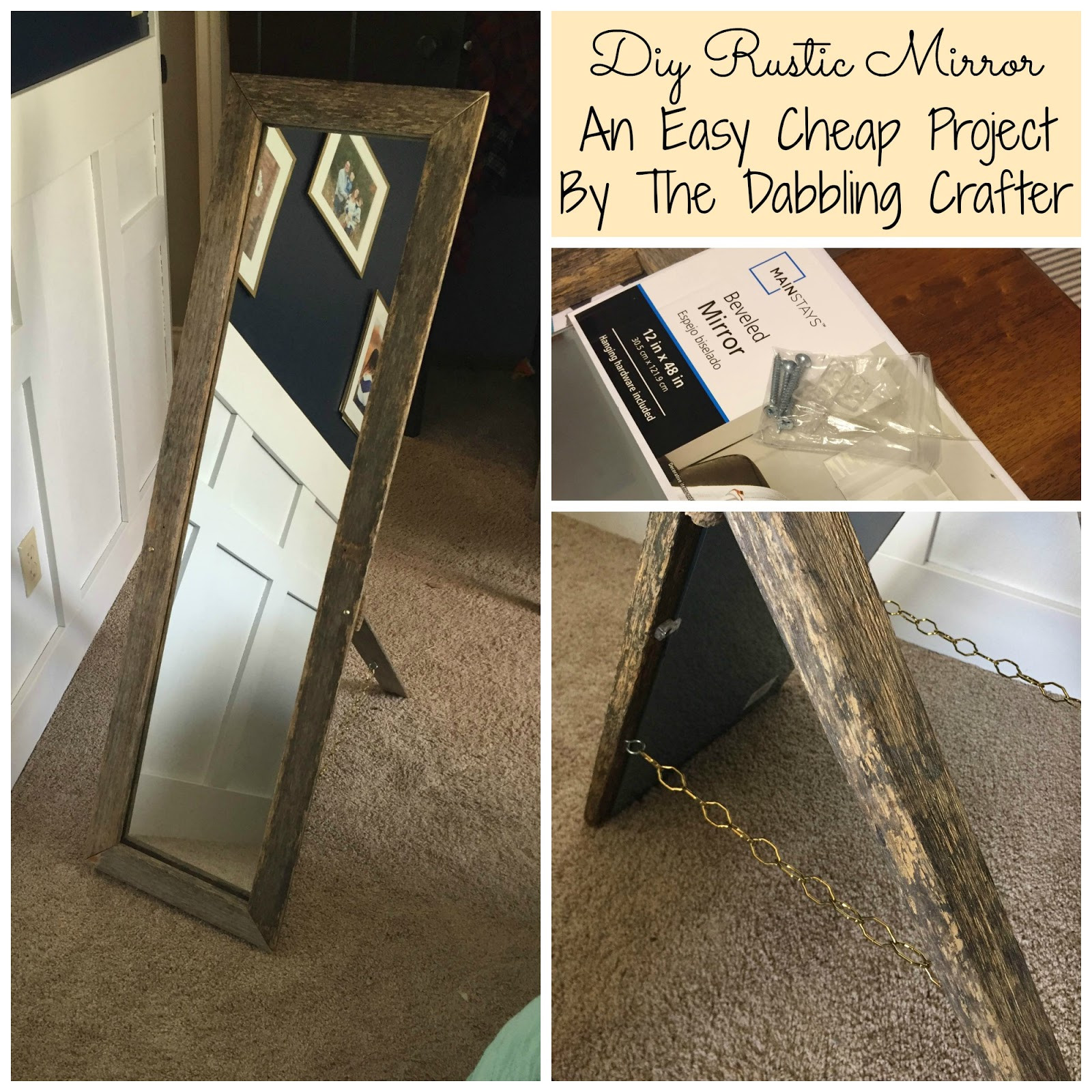 Best ideas about Mirror Stand DIY
. Save or Pin The Dabbling Crafter DIY Sunday Rustic Mirror Frame and Now.