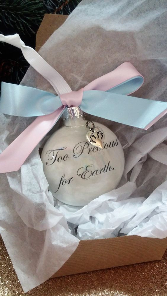 Best ideas about Miscarriage Gift Ideas
. Save or Pin Pregnancy Loss Memorial Ornament Too Precious for Earth Now.