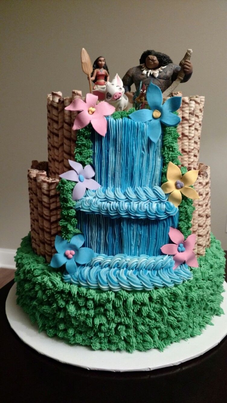 Best ideas about Moana Birthday Cake Ideas
. Save or Pin Moana waterfall cake My Cake Creations Now.