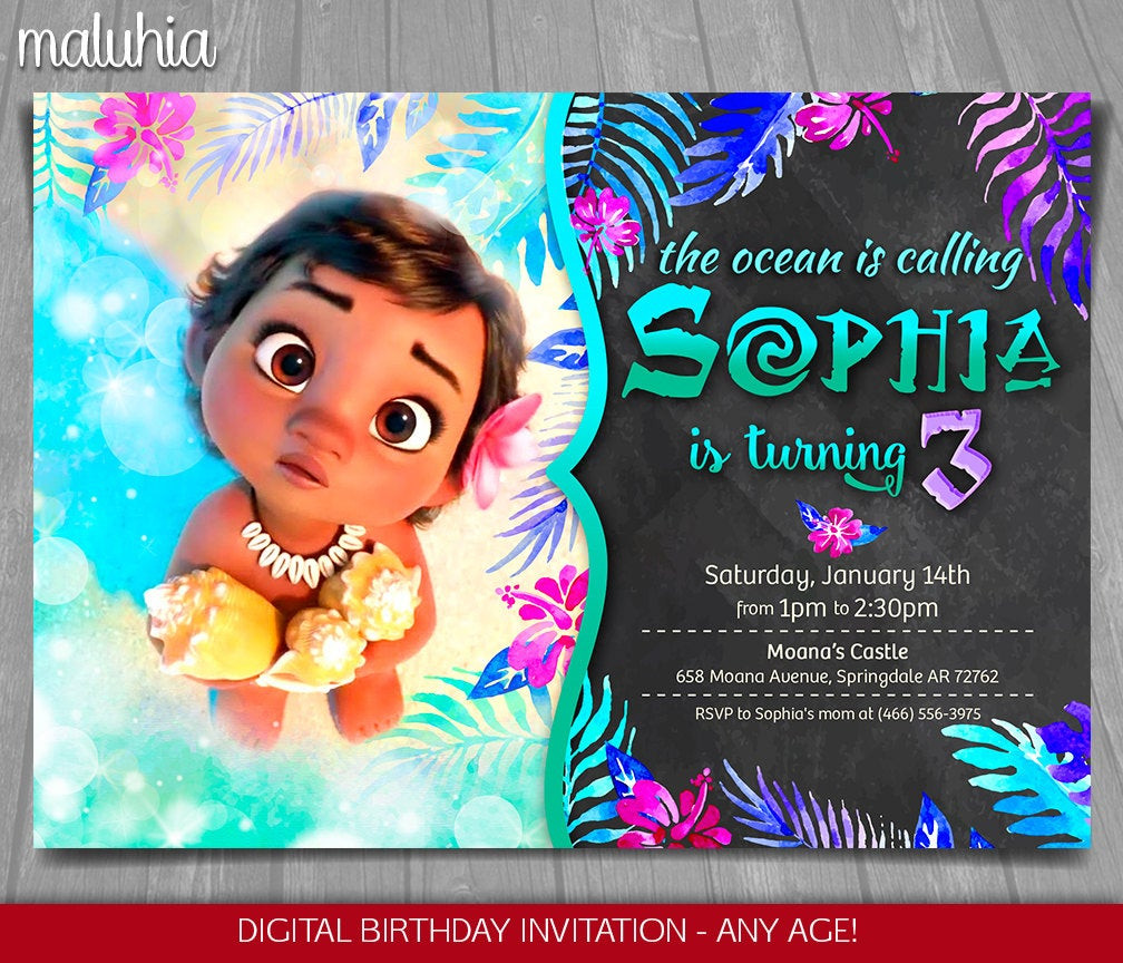 Best ideas about Moana Birthday Card
. Save or Pin Moana Invitation Disney Moana Invite Moana Birthday Now.